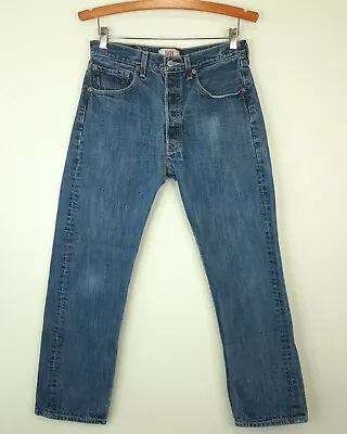 Vintage Levis 501 Button Fly Jeans Mens 32x32 Actual Size 29x29 Dark Wash • $28