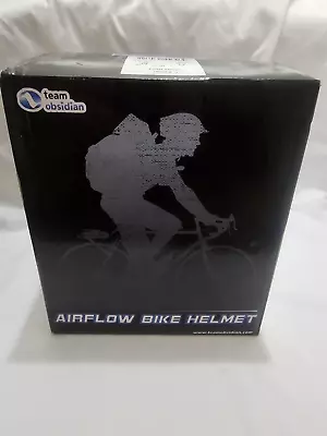 Team Obsidian Airflow Bike Helmet ~ Matte Black ~ M/L (58-62 Cm) • $29.95