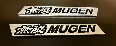 Left And Right Black Mugen Rear Spoiler Emblem Badge Logo Sticker 2 Pieces • $12.99