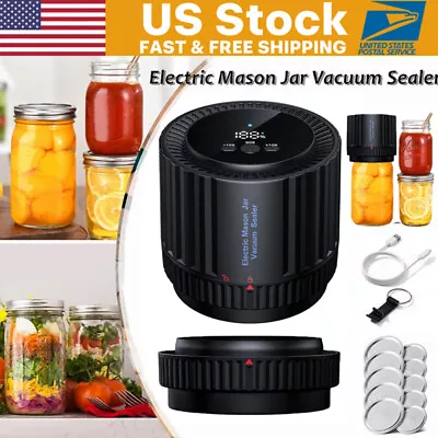 Electric Mason Jar Vacuum Sealer Kit For Wide Mouth And Regular Mouth Mason Jars • $20.99