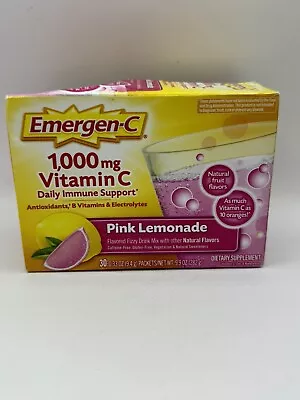 Emergen-C 1000mg Vitamin C Powder Pink Lemonade Flavor 30 Count Ex 02/2025 • $15