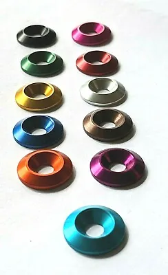 M5 X 18mm Countersunk Washers Anodised Aluminium  -11 Colours • £3.90