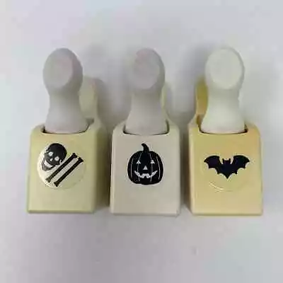 Martha Stewart Craft Punches Halloween Set Of 3 Skull Pumpkin Bat • $36