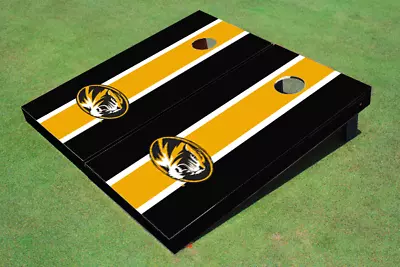 University Of Missouri Gold And Black  Matching Long Stripe Cornhole Boards • $229.99