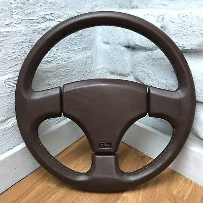 Genuine Personal Design Giugiaro Brown Leather 360mm Steering Wheel. NOS! 7A • $1061.44