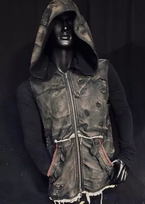 RARE Junker Designs Leather Hooded Men’s Size Medium • $350