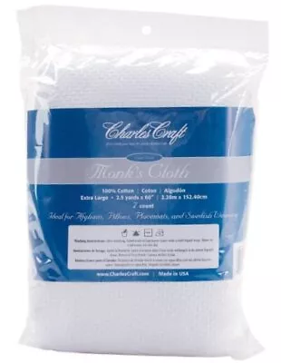  Charles Craft Charles Craft Monk's Cloth Aida 7 Count 60 X2 White • $57.82