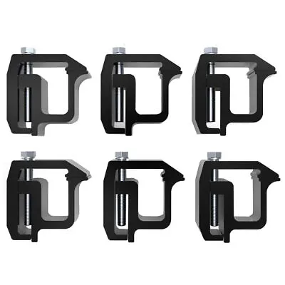 6PCS Truck Cap Topper Camper Aluminum Shell Mounting Clamps Heavy Duty Black • $30.39