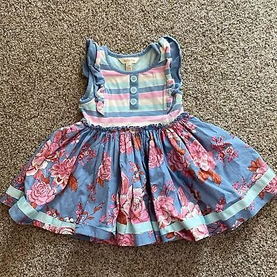 Matilda Jane Girls Libby Just Imagine Floral Dress Size 2 • $40