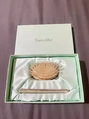 VINTAGE BOXED STERLING SILVER BABY COMB & BRUSH SET By Empire Silver • $19.99