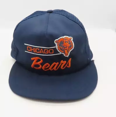 Vtg Vintage Chicago Bears Mesh Trucker Otto Snapback American Needle Hat • $9.99