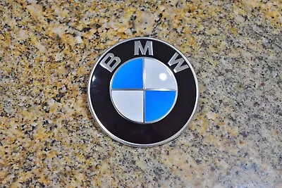 BMW OEM Hood Emblem Roundel Logo 82mm E60 E46 E39 E65 1 3 4 5 6 7 Series M -u • $29.99