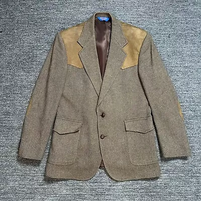 Pendleton Jacket Men 40 Brown Blazer Sport Coat Wool Western Rockabilly Cowboy • $68.76