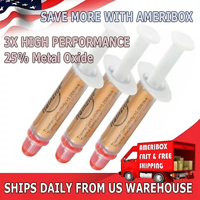 $3.99 • Buy 3pcs High Performance Gold Thermal Grease CPU Heatsink Compound Paste Syringe