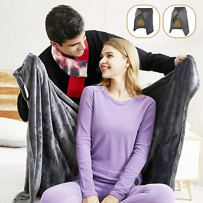 Electric Blanket Shawl With Button 3 Adjustable Modes Heated Shawl Wrap CV • $28.49