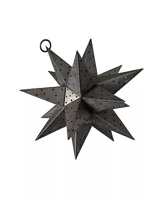 Moravian Star Pierced Metal  Votive Candle Pendant Hanging Light 13” Appr. • $38.99