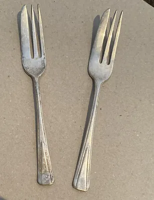 Vintage Dessert Cake Forks EP NS Set Of Two 12 Cm • $8.95