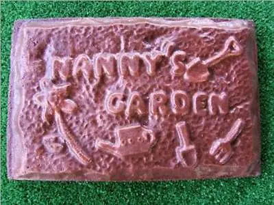 Nanny's Garden Ornament Mould Mold Plaque Sign  Cement Concrete Decor • $37.99