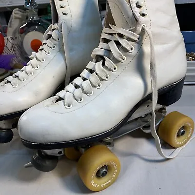 Snyder Imperial Professional Figure Skates Sz 8 White Carrying Case +Many Extras • $249.99