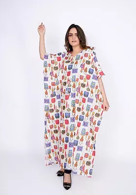 Poncho Maternity Cotton Caftan Kaftan Poncho Kimono Beach Nursing Maxi P4051 • $24