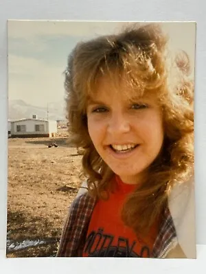 2D Photograph Close Up Portrait 1985 Girl Motley Crue Shirt • $14.50