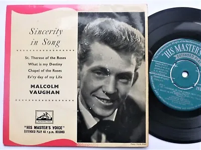 Malcolm Vaughan Sincerity In Song EP HMV 7EG8272 EX/VG 1957 Picture Sleeve Sinc • £7.51
