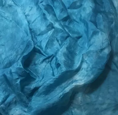 $11.99 • Buy Hand Dyed TEAL BLUE China Silk HABOTAI Fabric