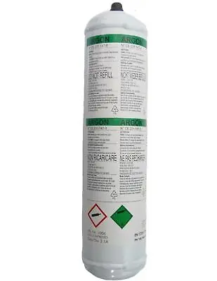 Argon Pure Disposable Welding Mig Gas Bottle Welders 60 Litre For Mini Regulator • £21.99