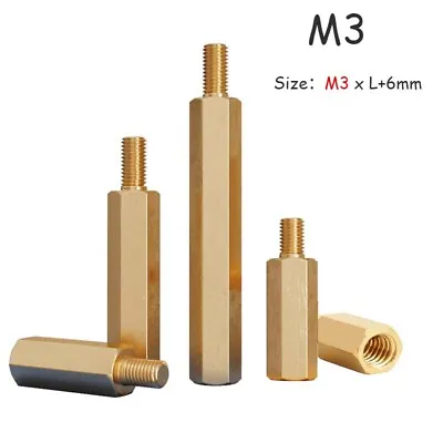 M3 Solid Brass Male-Female Hex Column Standoff Support Spacer Pillar PCB Board • $3.45