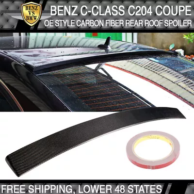 12 13 14 15 Benz C-Class W204 Coupe C204 OE Style Roof Spoiler - Carbon Fiber CF • $135.99