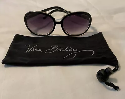VERA BRADLEY Sunglasses Carly - UV400 - Black With Cloth Bag - Nice & Stylish • $20