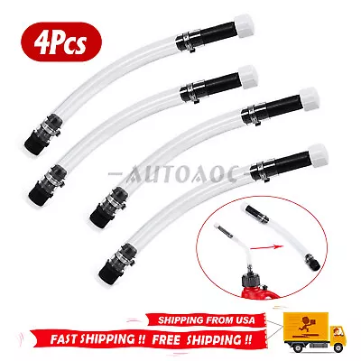 4 Pack Deluxe Fuel Jug Hose Filler Racing Utility Gas Can Kit VP Spout • $14.19