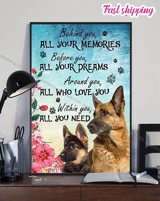 Photo Dog Lovers German Shepherd All You Need Vintage Home Poster Wall Art Ve... • $20.32