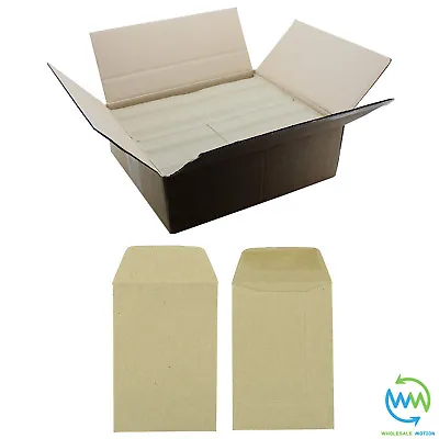 £11.95 • Buy Small Brown Envelopes 98 X 67mm 80gsm For Dinner Money Wages Coin Beads & Seeds