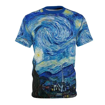 VINCENT VAN GOGH Starry Night Fine Art Painting All Over Print T-shirt Tee • $33.99