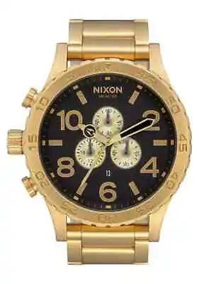 Nixon 51-30 Chrono Gold & Black Men's Watch A083-510 • $199.99