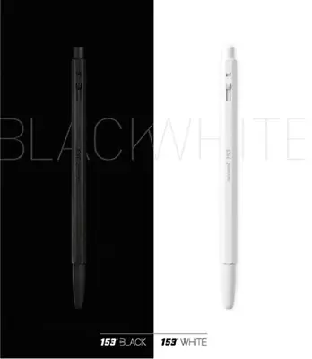 Monami - 153 Black & White High Quality Ballpens Black Ink Ball Point Pen 0.7mm • $21.99
