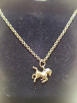 Montana Silversmiths Silver Tiny Horse Pendant And Chain Boxed 16  • $15