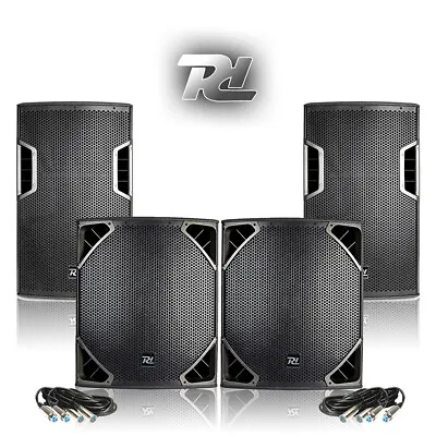 PA Sound System Powered Speakers SubWoofers DJ Club Tour Installation 2400W • £2379