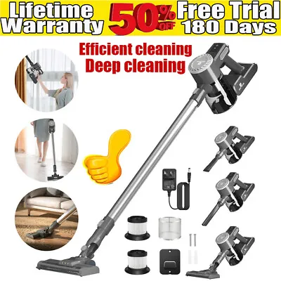 3000W Upright 6 In 1 Stick Power Vacuum Cleaner Cordless Bagless Handheld Hoover • £48.16