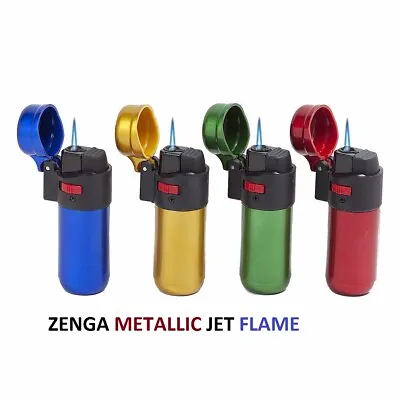 £5.92 • Buy Zenga Metallic Windproof Jet Lighter Turbo Blue Flame Refillable Lighter  New