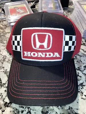 Vintage Honda Racing Snapback Black Red NEW Trucker Cap Hat • $77.77