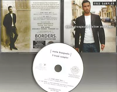 MARIO FRANGOULIS Come What May / Hay Mas LIMITED SAMPLER PROMO DJ CD Single 2005 • $24.99