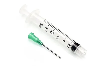 50 Pack -3ml Sterile Syringe With 16 Ga 1 1/2  Blunt Tip Needle + Clear Tip Cap • $13.97