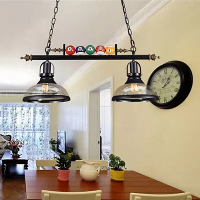 Vintage Billiard Hanging Lamp 2-Head Dome Shade Kitchen Island Pendant Lighting  • $159