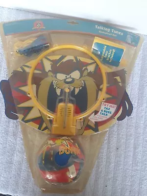 NEW VTG Looney Tunes Taz Basketball Mini Hoop Goal 1999 90’s Talking Tunes • $19.99