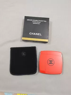 Chanel Portable Mirror Double Sided Red Bridesmaid Gift Exquisite Gift • $12.99