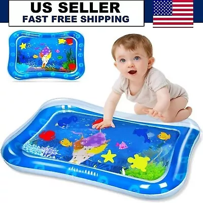 $14.98 • Buy Inflatable Water Play Mat Infants Baby Toddlers Kid Perfect Fun Tummy Time Play