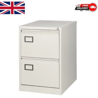 £155.98 • Buy Bisley Metal Filing Cabinet 2 Drawer Foolscap Pro Rs AOC2 File System - Grey