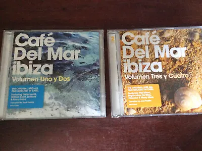 Cafe Del Mar - Vol. 1 2 3 4 / Uno Dos Tres Cuatro [4 CD] Leftfield Chicane Lamb • £12.33